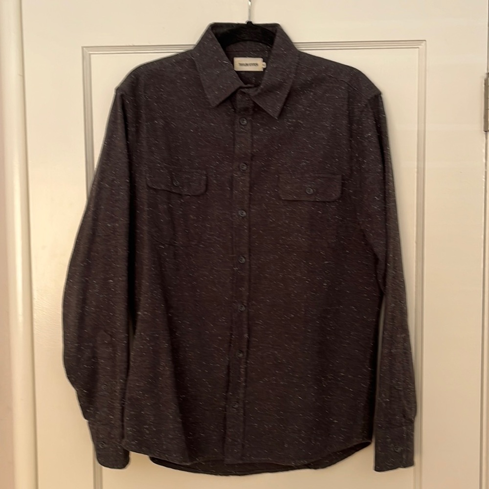 Taylor Stitch the Jack in speckled black heavy weight cotton